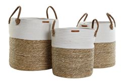 Paniers de tissus naturels