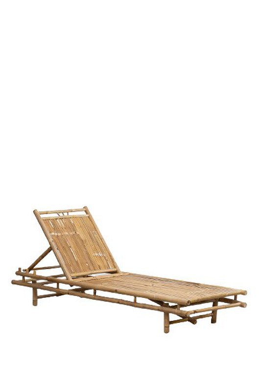 chaise longue en bambou inclinable