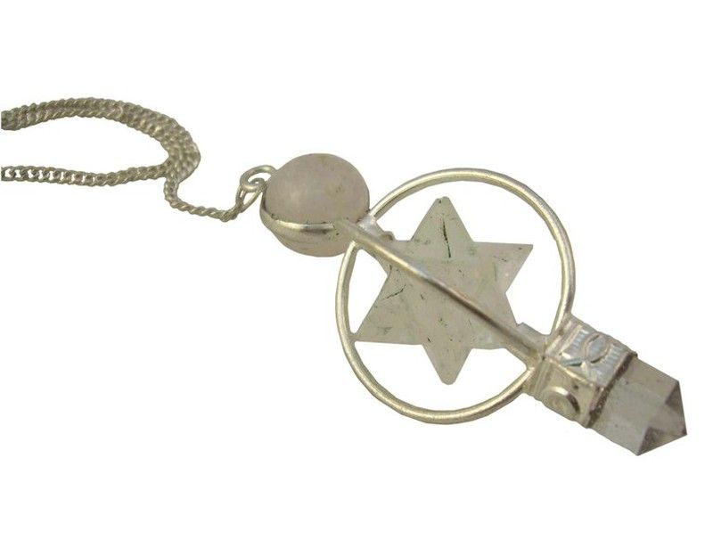 Péndulo Estrella Cuarzo Rosa