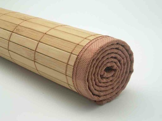 Tapete de bambu natural com fio
