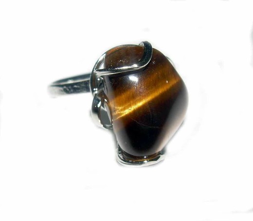 Anillo Saturno Ojo de Tigre