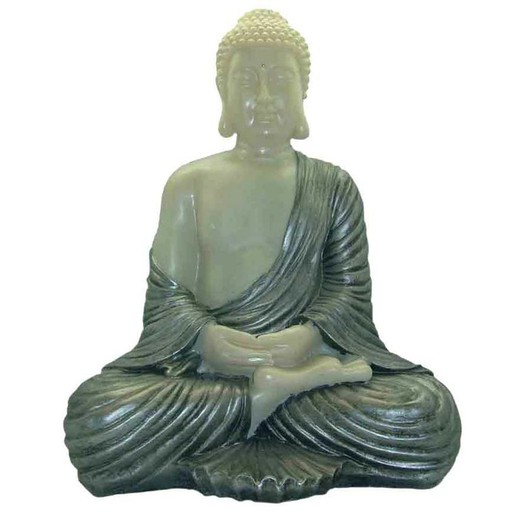 Buddha d'argento con luce