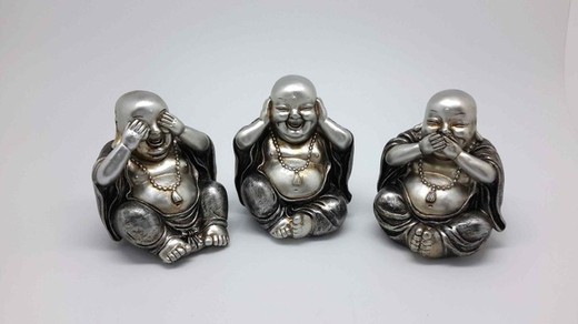Buddha d'argento ascolta vedi e stai zitto