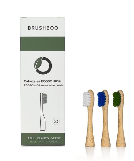 Têtes de brosse à dents électrique Ecosonic 3 couleurs