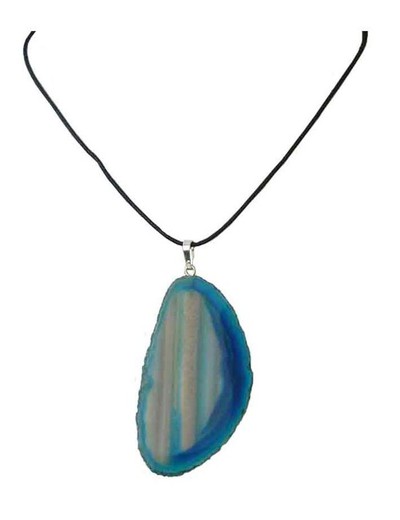 Pendentif plaque Agate Turquoise (6x3.5 cms)