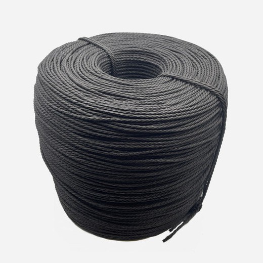 Cordão de papel tipo nórdico Preto 4,00 mm 8 kg