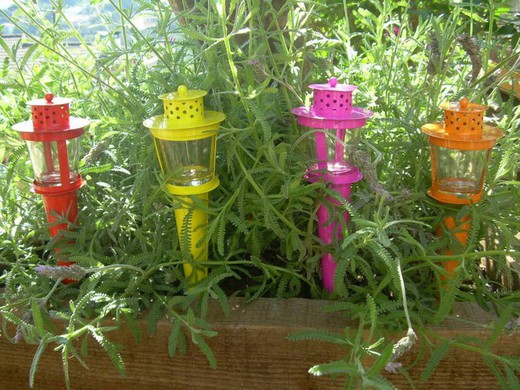 Lanterne portacandele da giardino in metallo