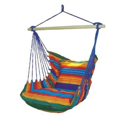 Rede de cadeira de tecido listrado colorido