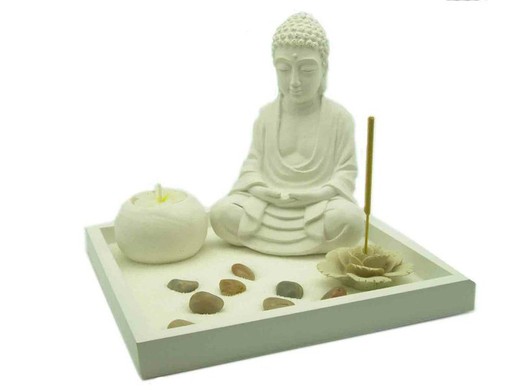 Jardin zen blanc 20x20 cm