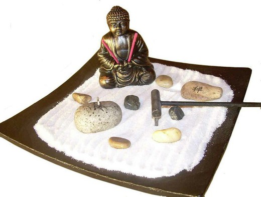 Jardín Zen con plato 18x18 cms