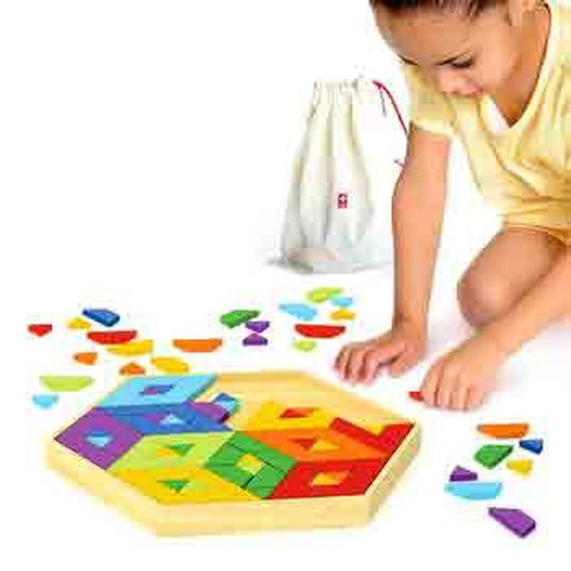 Jeu pour enfants Puzzle en bambou Mosaïque