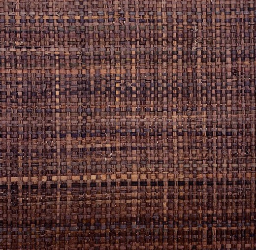 Tissu raphia au mètre linéaire marron havane trame large 120 cm