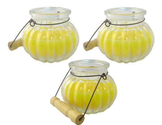 Confezione da 3 candele alla citronella