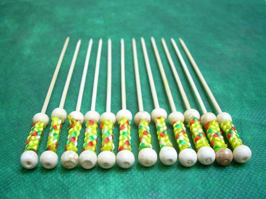 Pincho / Brocheta 120 mm 2 perlas (12 u.)