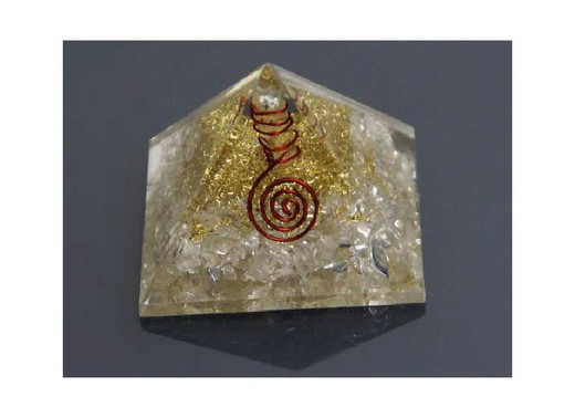 Piramide Orgonite Cuarzo Cristal