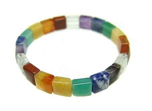 Bracelet 7 Chakras Carrés