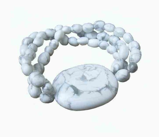 Bracciale a piastre di magnesite