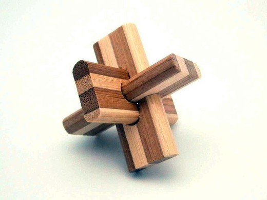 Puzzle 3D Croix en Bambou - 5 cm