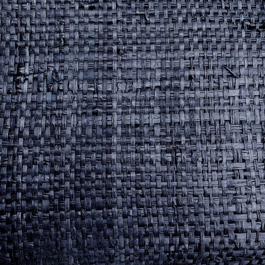 Rollo tejido rafia color negro trama ancha 120 cm x 25 mtrs