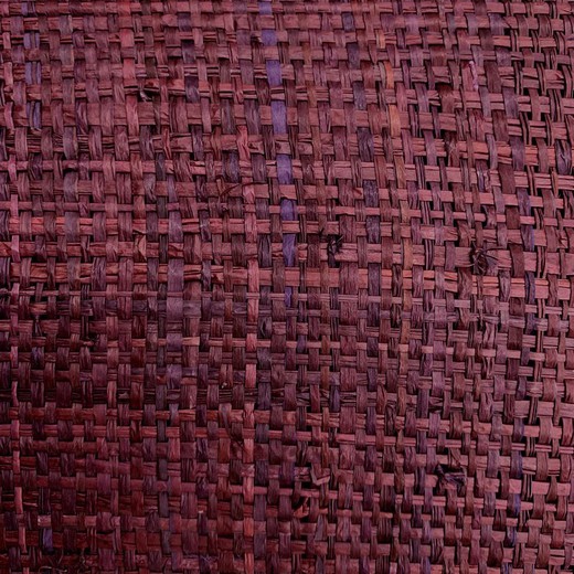 Rollo tejido rafia color Burdeos trama ancha 120 cm x 25 mtrs