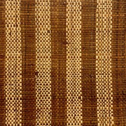Rollo tejido rafia Rayas Marrón/Natural trama ancha 120 cm x 50 mtrs