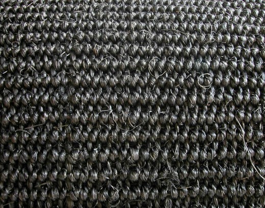 Tecido boucle de sisal preto