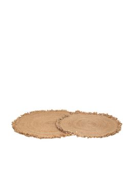 Alfombra de yute natural redonda 1,20 m Ø