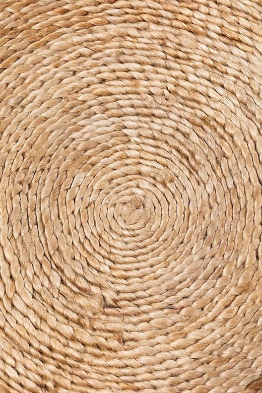 Alfombra de yute natural redonda 1,20 m Ø