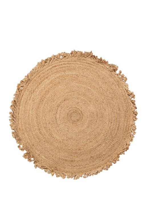 Alfombra de yute natural redonda 1 m Ø