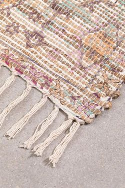 Tappeto in Juta e Cotone 284 X 174 cm