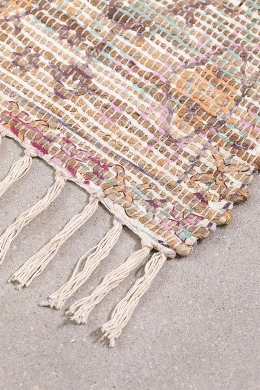 Tappeto in Juta e Cotone 284 X 174 cm