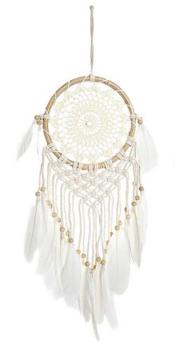 Atrapasueños de crochet blanco