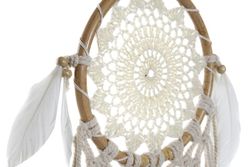 Atrapasueños de crochet blanco