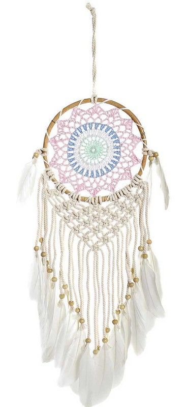 Atrapasueños de crochet Rosa