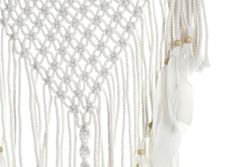 Acchiappasogni all'uncinetto e in rattan Luna White