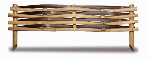 Bordure en bambou naturel/marron 20 x 100 cm