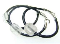 Bracciale in pelle al quarzo