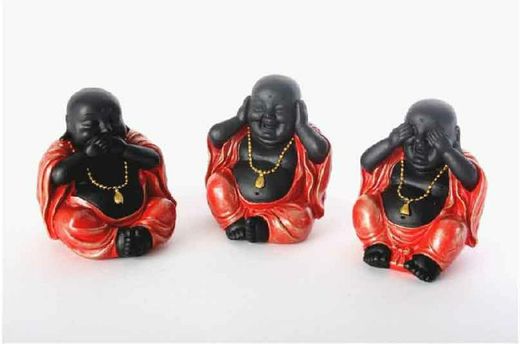 Buda rojo oir ver y callar