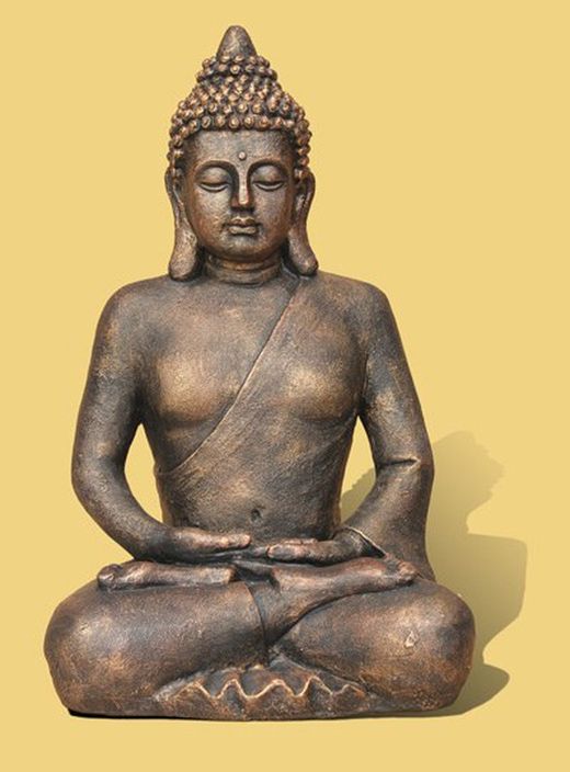 Buda Thai Meditando 65cms efecto bronce