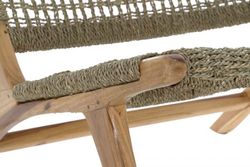 Poltrona in teak e rattan Brown