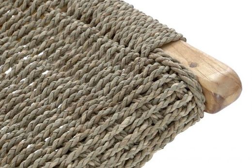 Poltrona in teak e rattan Brown