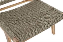 Poltrona in teak e rattan Brown