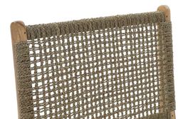 Poltrona in teak e rattan Brown