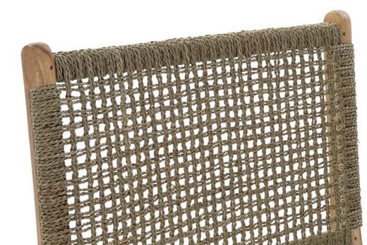 Poltrona in teak e rattan Brown