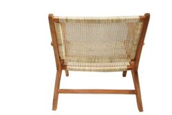 Poltrona in teak e rattan Naturale