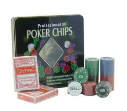 Caixa de fichas e cartões para Poker