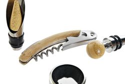 Cofanetto tondo di accessori per il vino