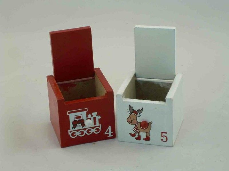 Calendario de Adviento árbol de Navidad rojo 45cm — dbambu