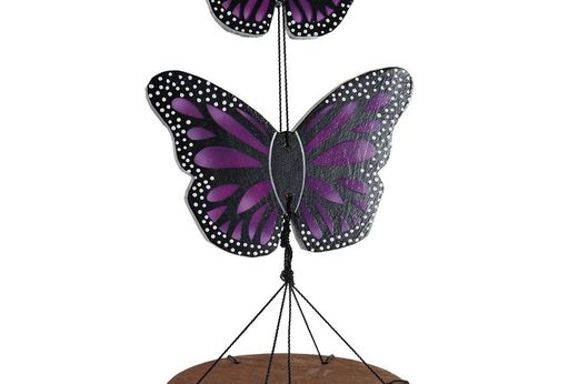 Carillon à vent en bambou avec papillon