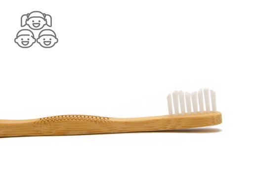 Brosse à Dents Individuelle Blanche pour Enfants